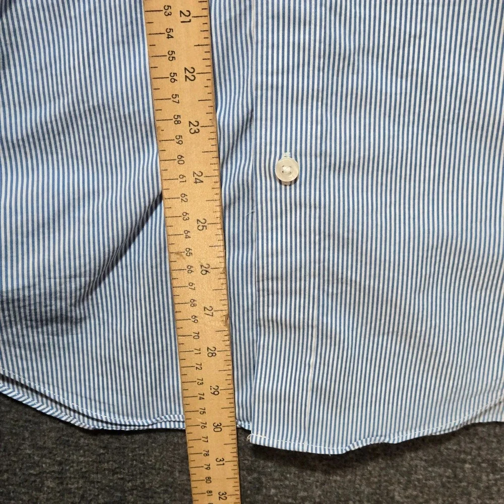 J Crew Performance Blue Solid / Stripe Button Up Shirt Sz Medium Work Casual x2